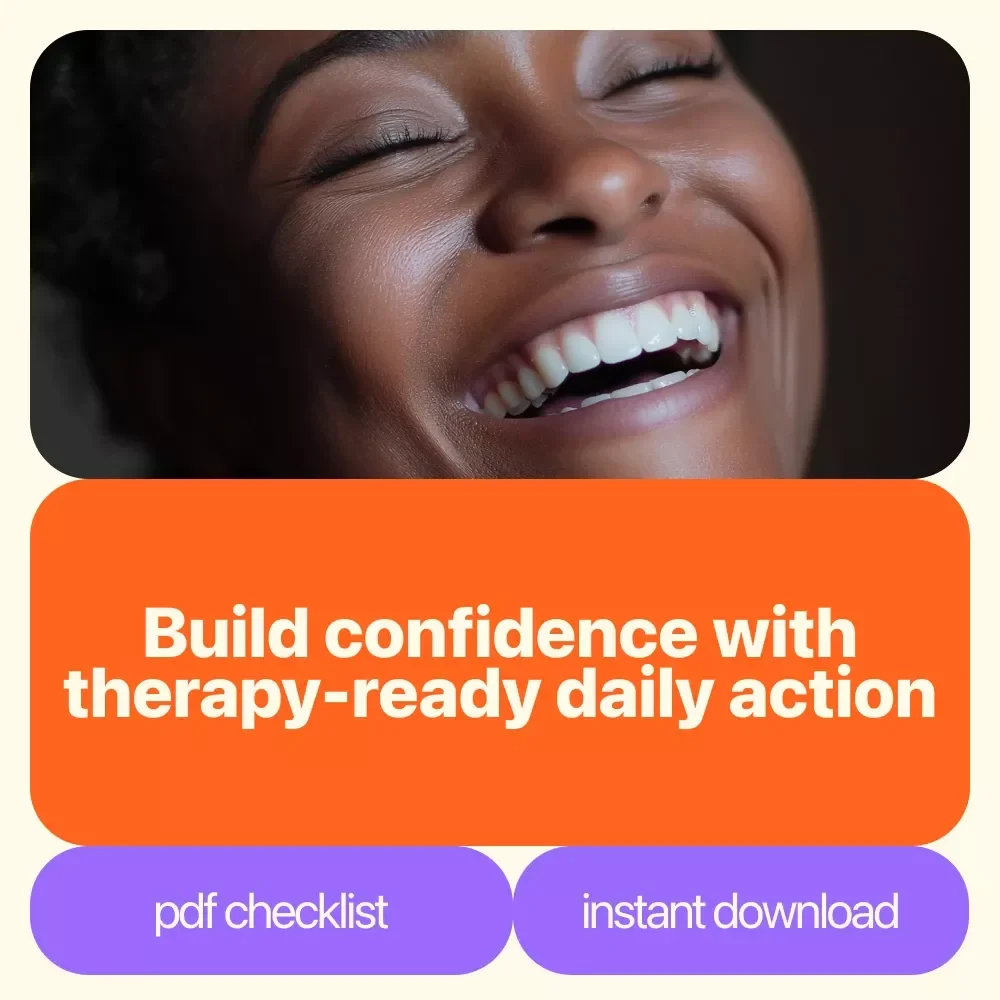 Confidence Catalyst: Your Self-Esteem Boosting Checklist | Therapy-Inspired Confidence Builder | Practical Guide on how to work on self esteem in therapy