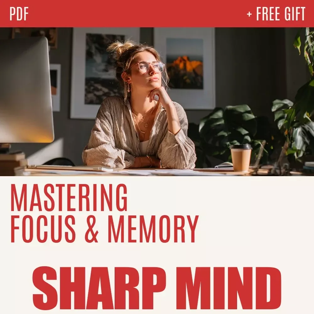 Sharp Mind: Mastering Focus & Memory for Everyday Success | How to Improve Focus and Memory Guide | Digital Download for Productivity, Learning & Mental Clarity