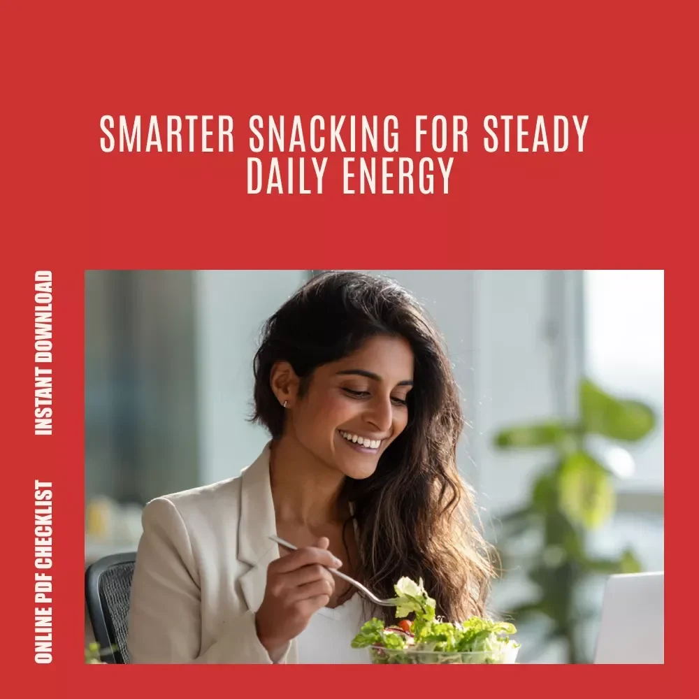 The Snack-Smart Energy Boost Checklist | Healthy Snacks for Micro-Break Energy Boosts | Printable Productivity & Focus Checklist