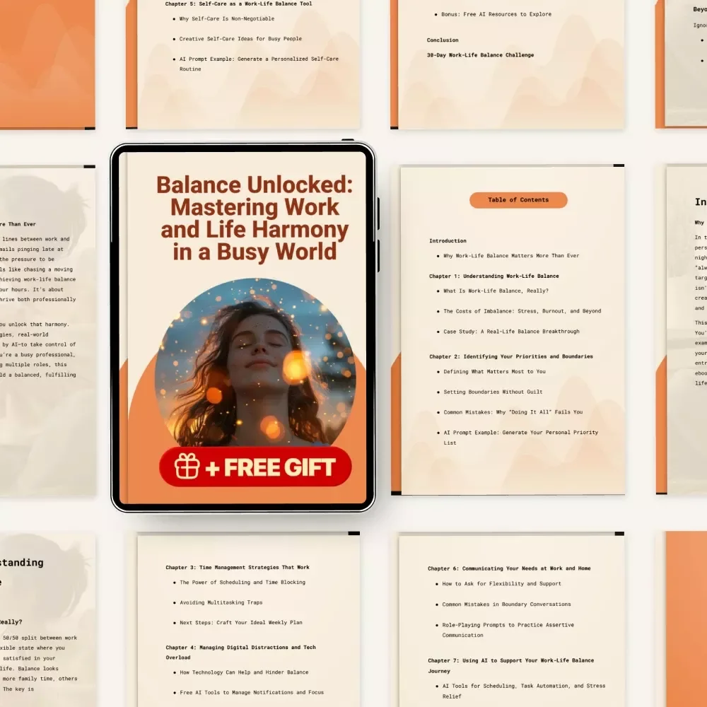 Balance Unlocked: Mastering Work and Life Harmony in a Busy World | Ebook Guide on how to achieve work life balance for Professionals & Entrepreneurs