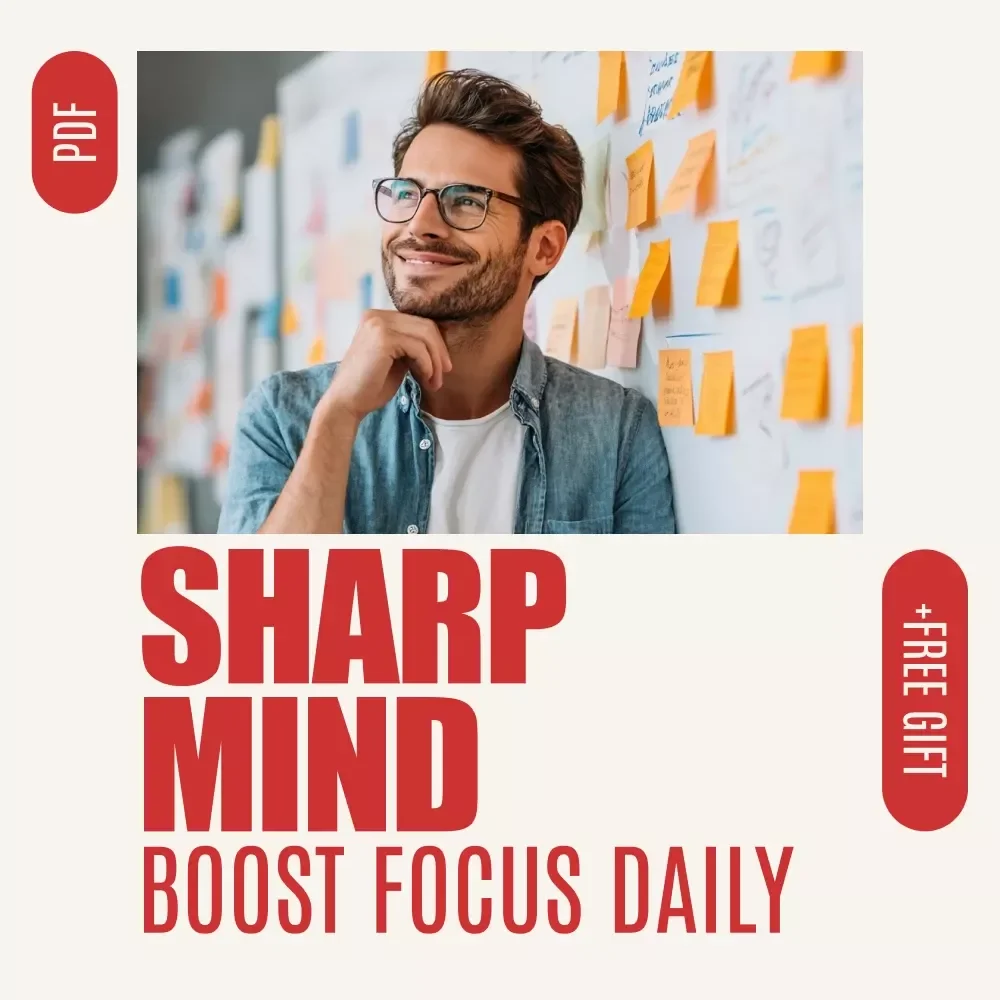 Sharp Mind Checklist: Boost Focus & Memory Daily | Digital Focus & Brain Health Checklist | How to Improve Focus and Memory Guide