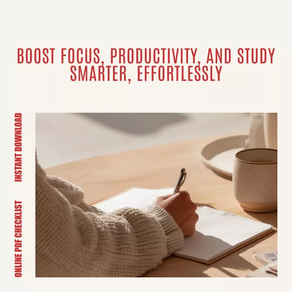Laser Focus Checklist: Your Step-by-Step Guide to Smarter Studying (and Beyond!) - Digital Download