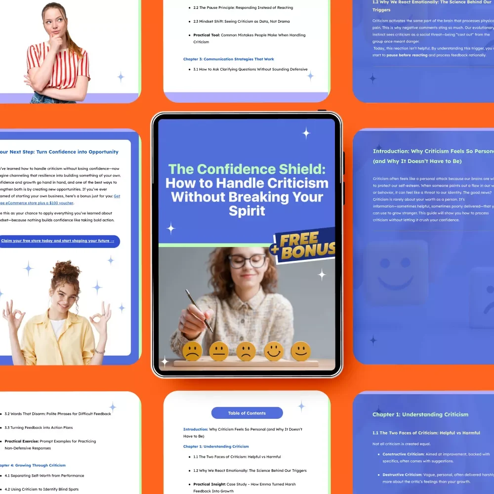 The Confidence Shield: How to Handle Criticism Without Breaking Your Spirit | Practical Guide on How to Handle Criticism Without Losing Confidence