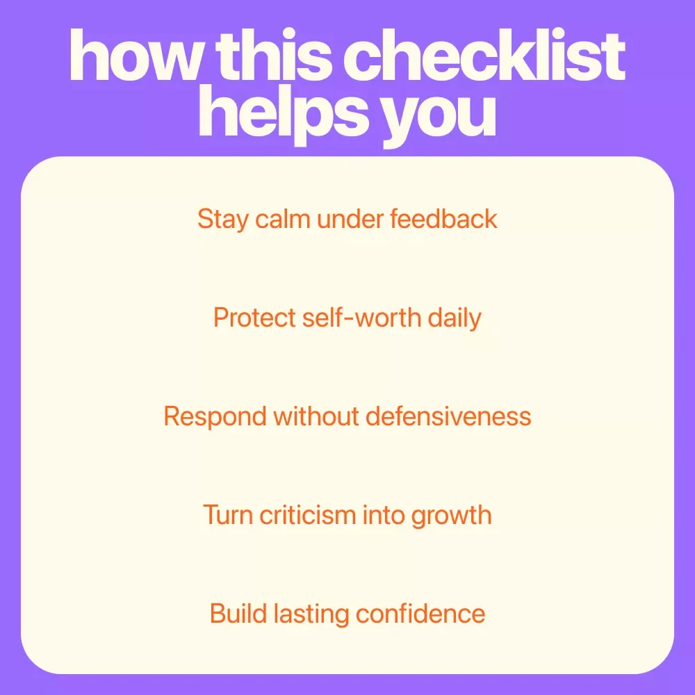The Confidence Shield Toolkit: Your Action Plan for Thriving Through Criticism | Practical Checklist for How to Handle Criticism Without Losing Confidence