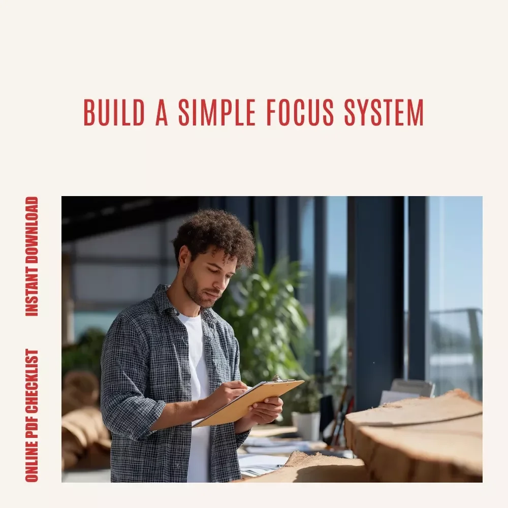 The Ultimate Focus Flow Checklist: Your Step-by-Step Guide to Peak Productivity | Digital Productivity Checklist for How to Use Focus Timers and Trackers Effectively | Printable & Downloadable Focus System