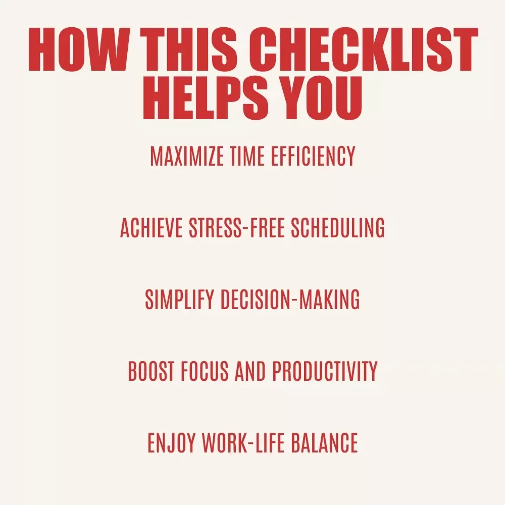 The Ultimate Calendar Freedom Checklist: How to Declutter Your Calendar and Boost Your Productivity