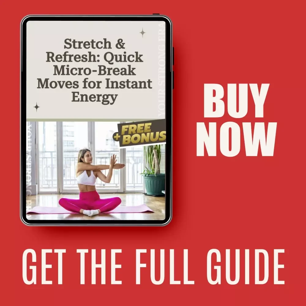 Stretch & Refresh: Quick Micro-Break Moves for Instant Energy | Digital Guide for quick stretches to do during micro-breaks, Desk Stretching, Focus & Productivity Reset