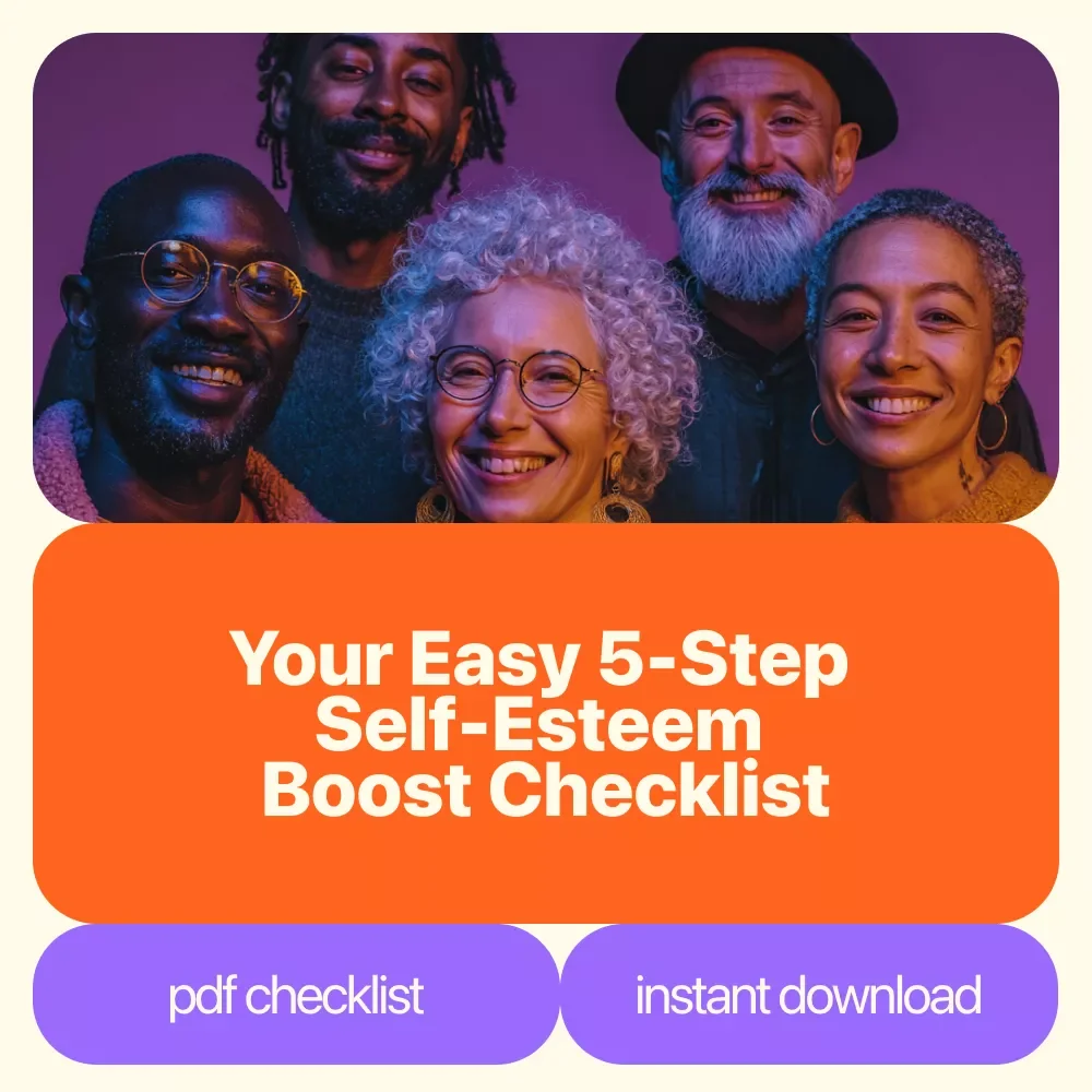 Shine Brighter: Your Easy 5-Step Self-Esteem Boost Checklist – Digital Confidence Checklist Featuring 5 things to boost your self esteem