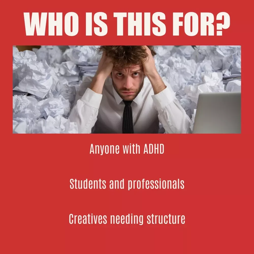 Focus Fast: ADHD Action Checklist | How to Focus With ADHD | Printable Digital Productivity Checklist for Adults & Students
