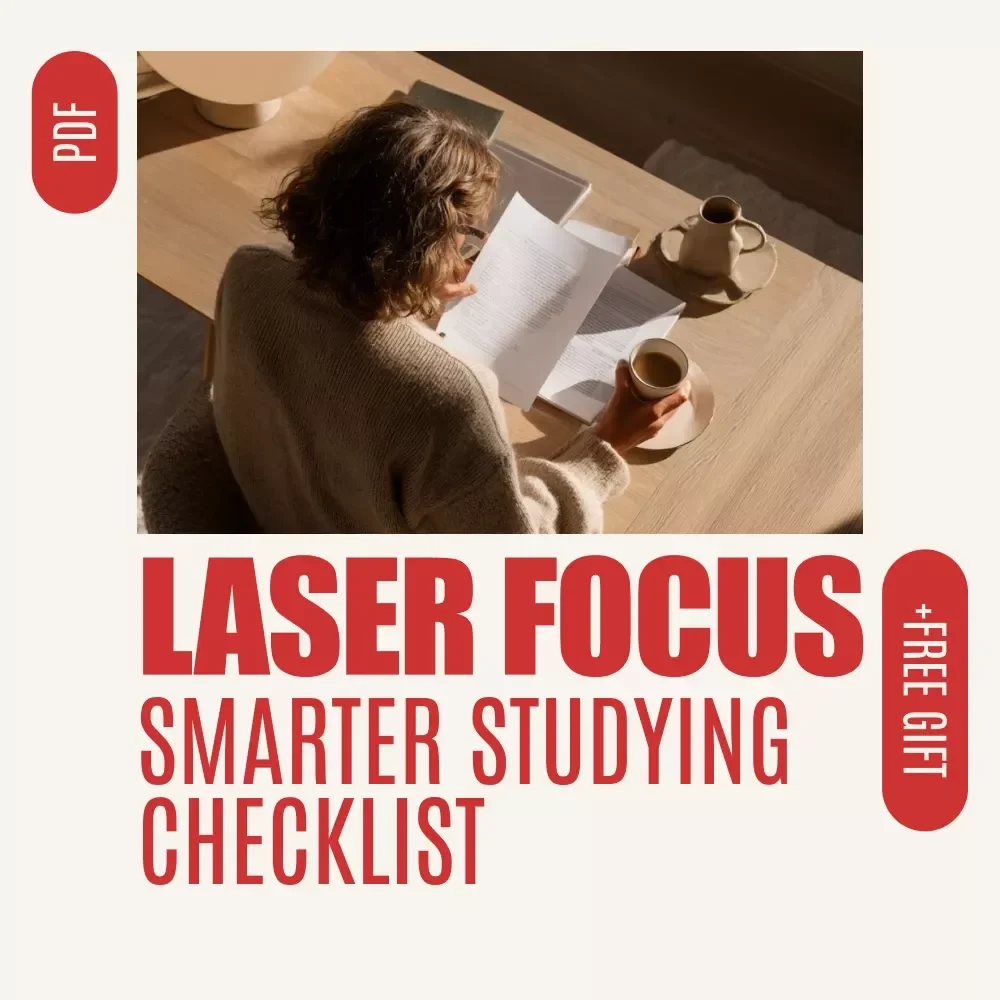 Laser Focus Checklist: Your Step-by-Step Guide to Smarter Studying (and Beyond!) - Digital Download