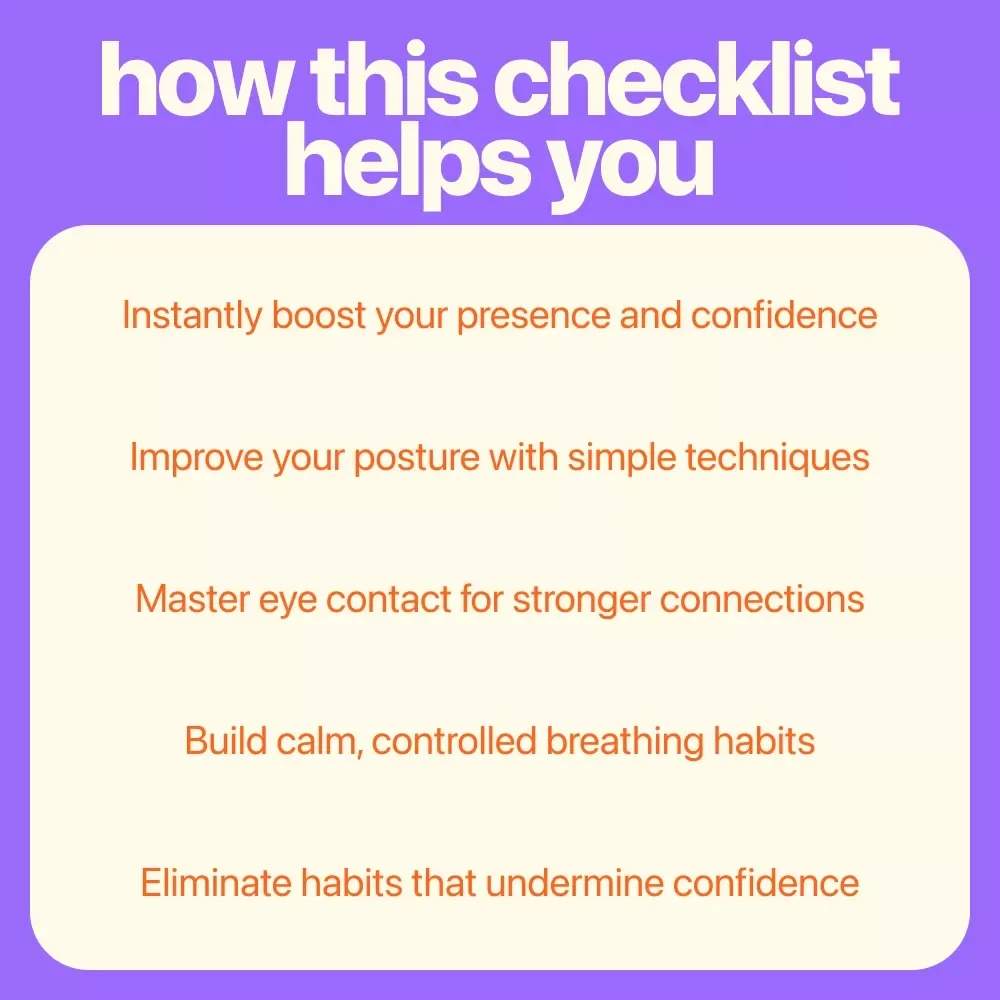 Confidence in Action: The Ultimate Body Language Checklist - Boost Your Presence & Influence