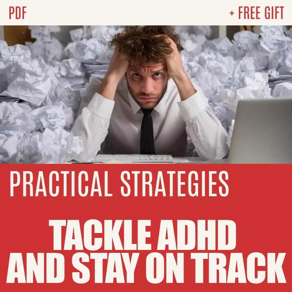 Focus in a Flash: Practical Strategies to Tackle ADHD and Stay on Track | ADHD Focus Guide, How to Focus with ADHD, Productivity & Organization Digital Download