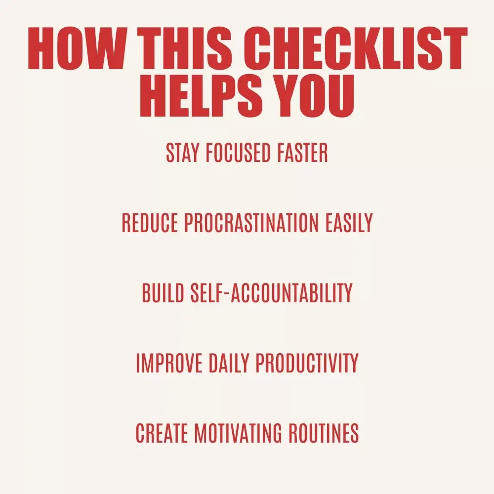 Mirror Motivation Checklist: Your Step-by-Step Productivity Boost | DIY Focus & Accountability Guide | how to use a mirror as a DIY body doubling trick