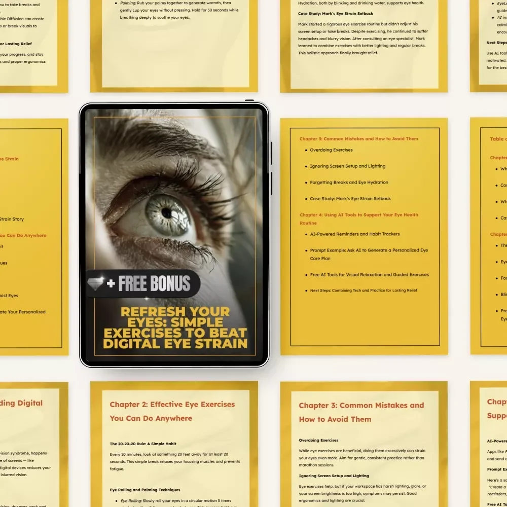 Refresh Your Eyes: Simple Exercises to Beat Digital Eye Strain | Digital Guide with Eye Exercises to Reduce Digital Eye Strain for Screen Users, Remote Workers & Students