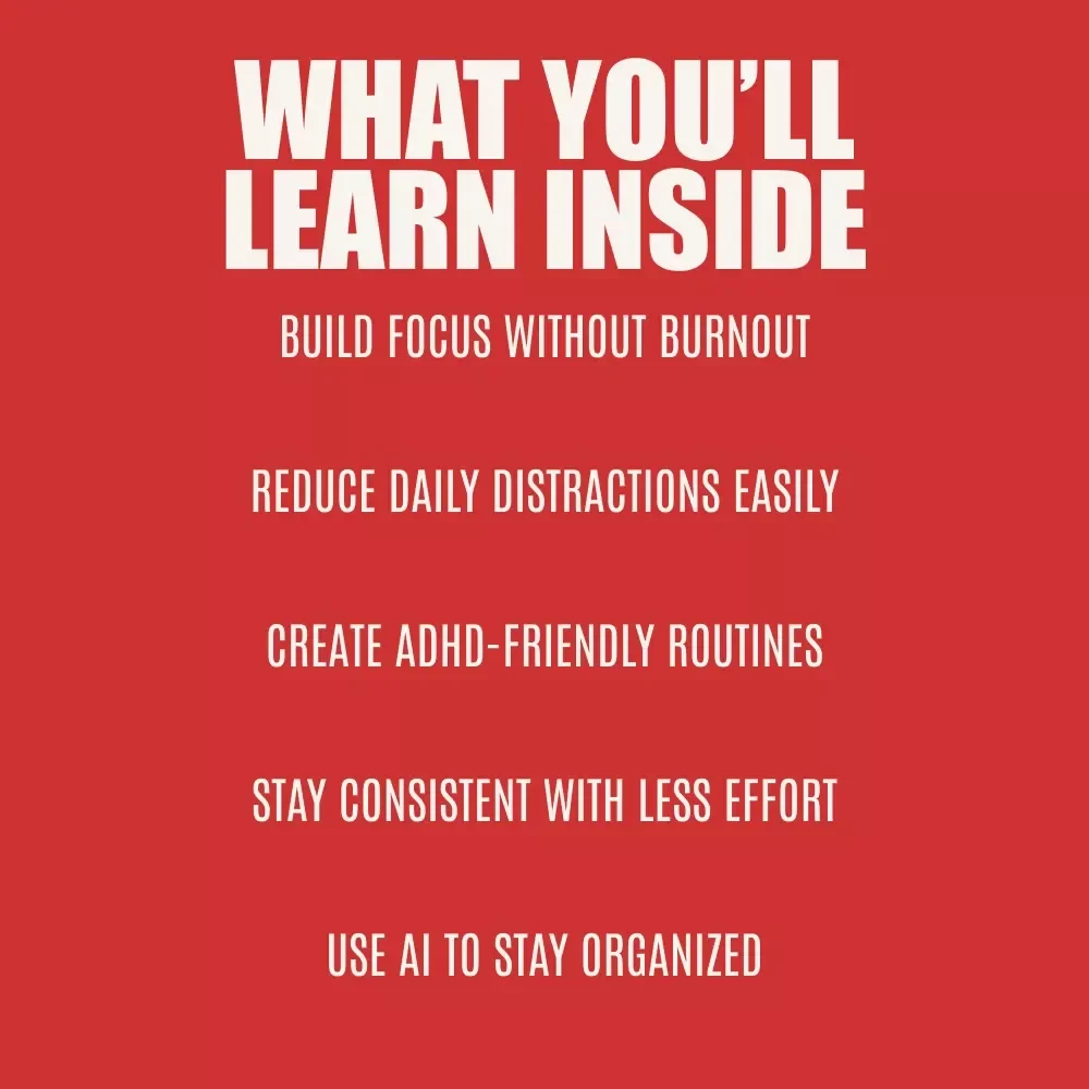 Focus in a Flash: Practical Strategies to Tackle ADHD and Stay on Track | ADHD Focus Guide, How to Focus with ADHD, Productivity & Organization Digital Download