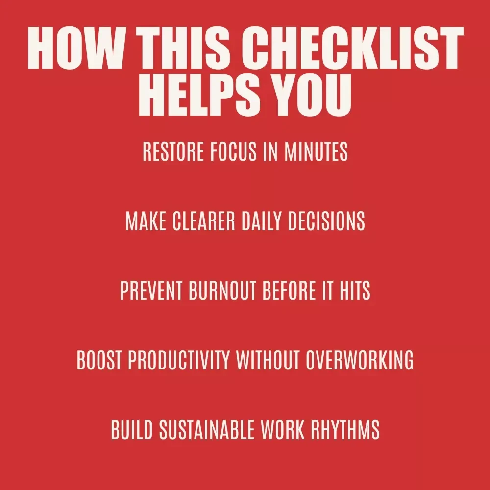 Micro-Break Mastery Checklist: Beat Decision Fatigue One Pause at a Time | Productivity & Focus Digital Checklist | How Micro-Breaks Reduce Decision Fatigue