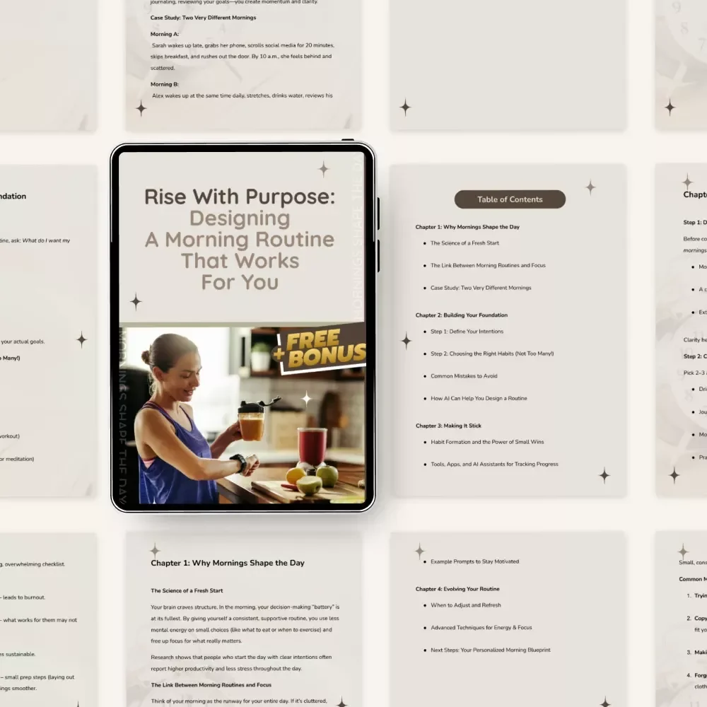 Rise with Purpose: Designing a Morning Routine That Works for You – A Practical Guide to Building a Productive Morning Routine