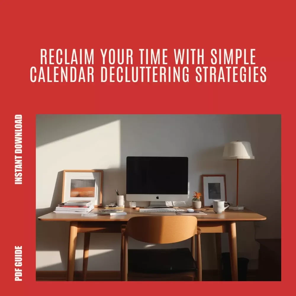 Clear Your Calendar: A Simple Guide to Reclaiming Your Time – The Ultimate eBook to Declutter Your Schedule and Prioritize What Matters