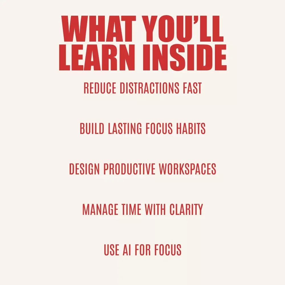 Focus Flow: Mastering Your Attention for Peak Productivity at Work | Ebook Guide on How to Focus at Work, Beat Distractions, Improve Work Productivity
