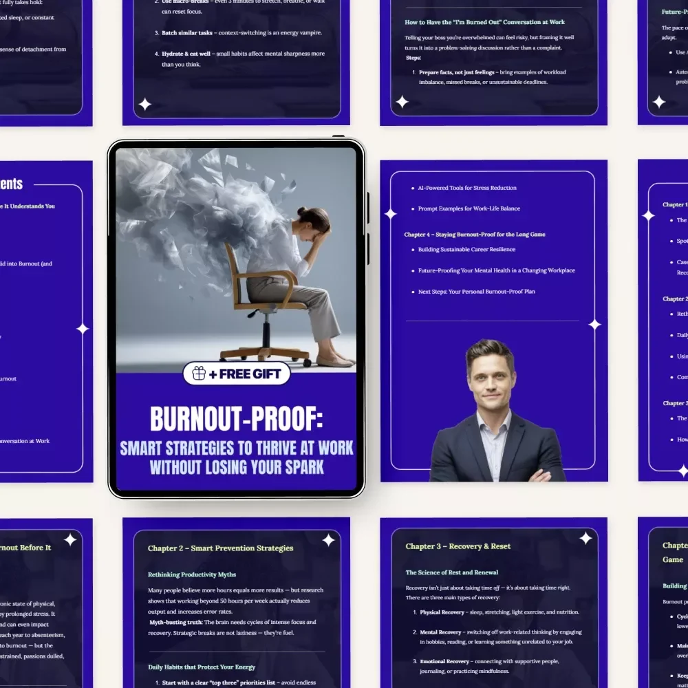 Burnout-Proof: Smart Strategies to Thrive at Work Without Losing Your Spark | Digital Guide for Avoiding Burnout at Work, Productivity, Stress Recovery & Career Resilience