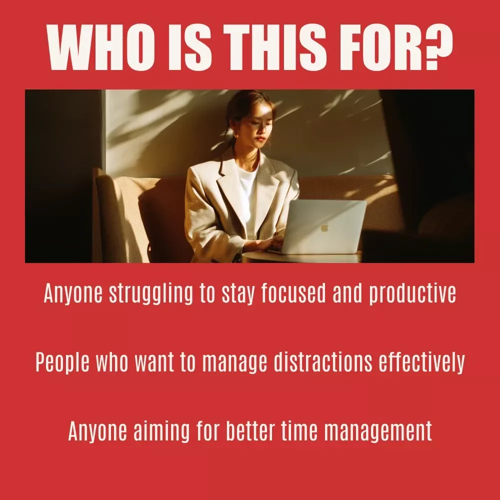The “Focused & Unstoppable” Anti-Distraction Checklist - Boost Focus & Productivity, Digital Download