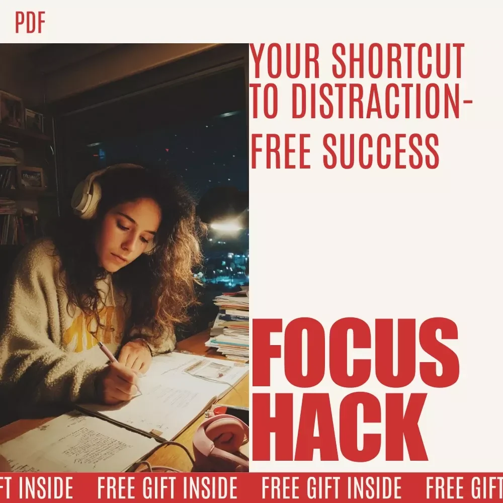 The Ultimate Focus Hack Checklist: Your Shortcut to Distraction-Free Success | Digital Productivity Checklist | Simple Ways to Minimize Distractions and Focus