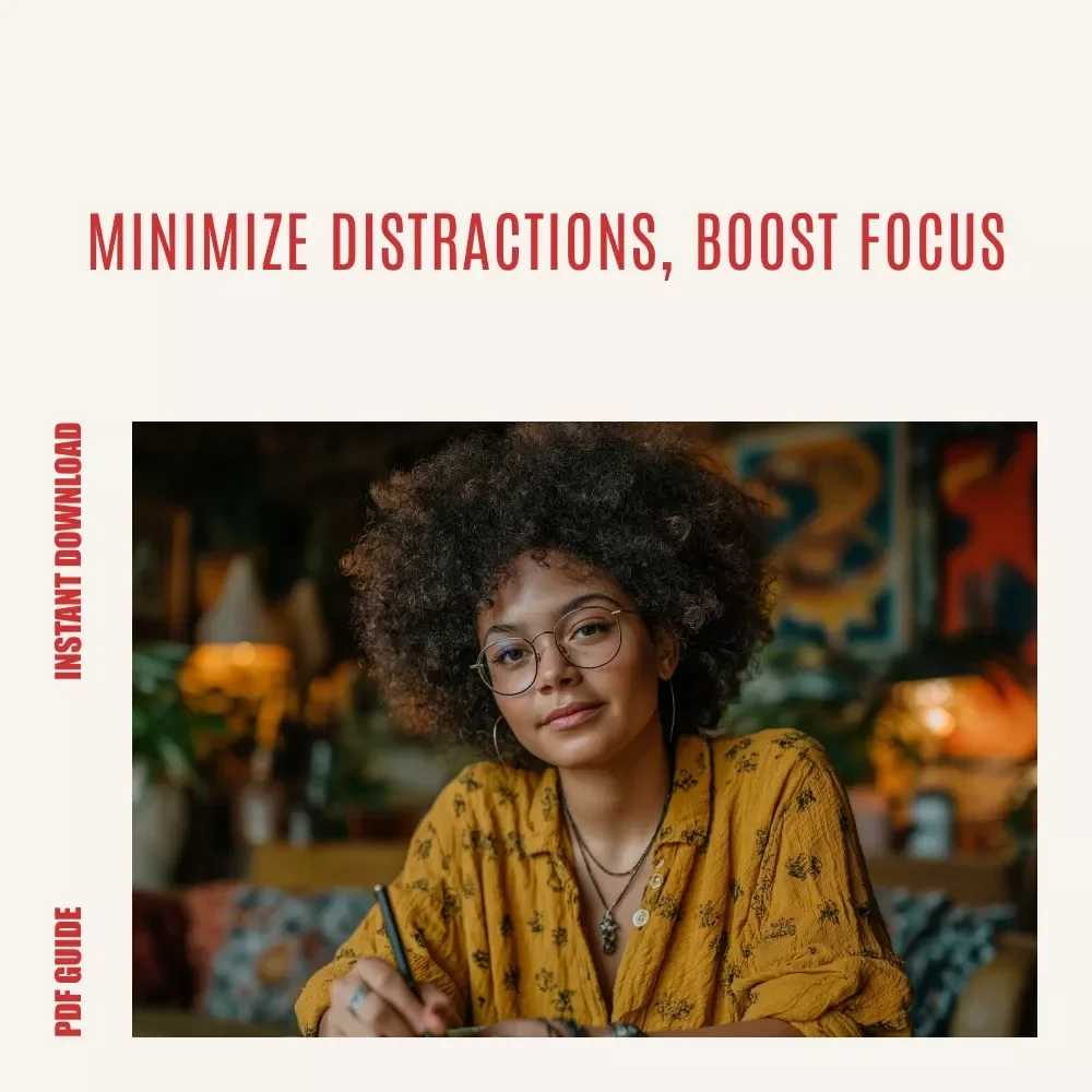 The Ultimate Focus Hack Checklist: Your Shortcut to Distraction-Free Success | Digital Productivity Checklist | Simple Ways to Minimize Distractions and Focus