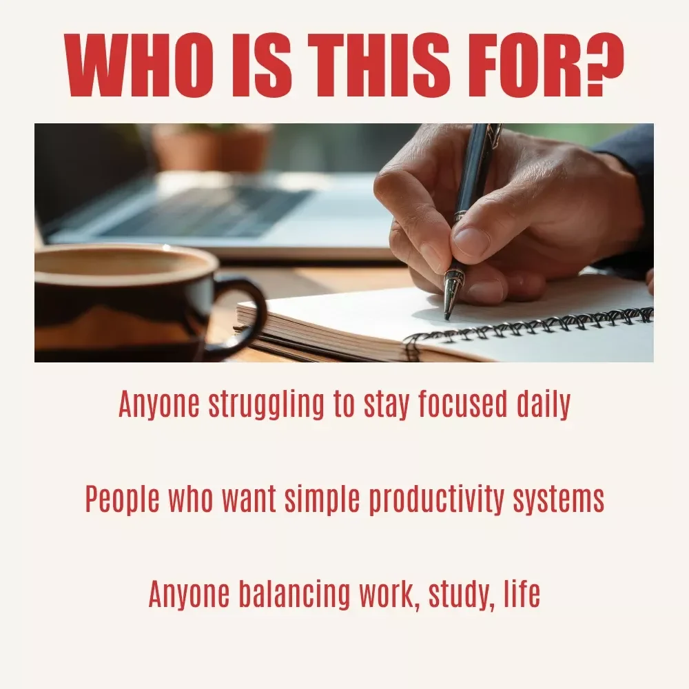 The Ultimate Focus Flow Checklist: Your Step-by-Step Guide to Peak Productivity | Digital Productivity Checklist for How to Use Focus Timers and Trackers Effectively | Printable & Downloadable Focus System
