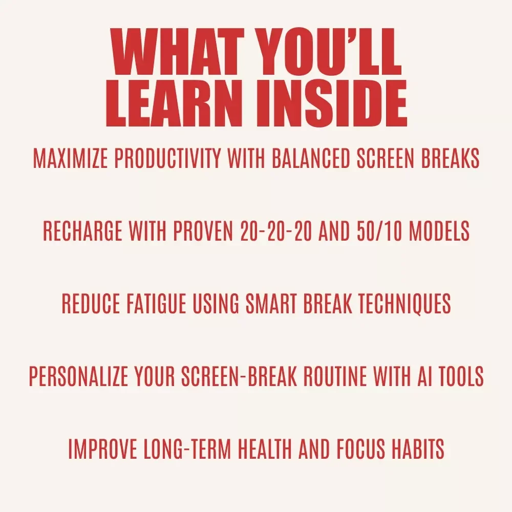 The Screen-Break Balance: How to Stay Sharp, Healthy, and Focused in a Digital World - Digital Guide