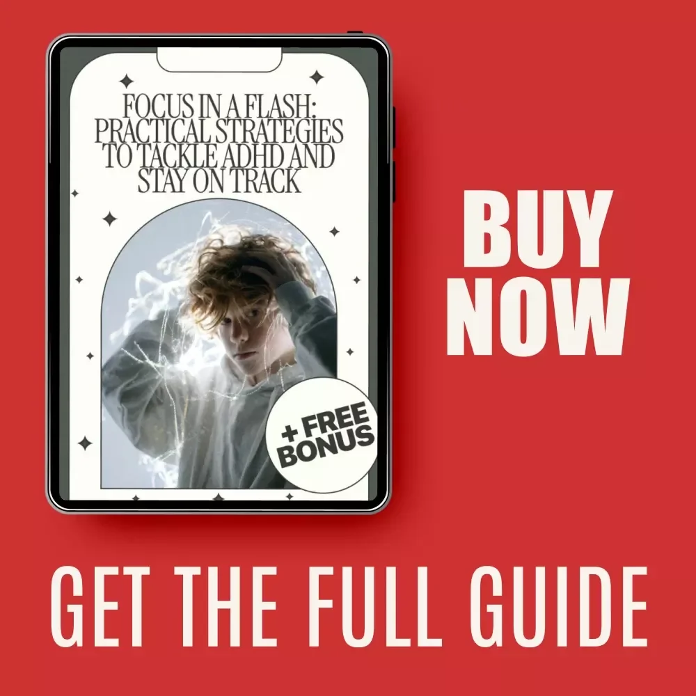Focus in a Flash: Practical Strategies to Tackle ADHD and Stay on Track | ADHD Focus Guide, How to Focus with ADHD, Productivity & Organization Digital Download