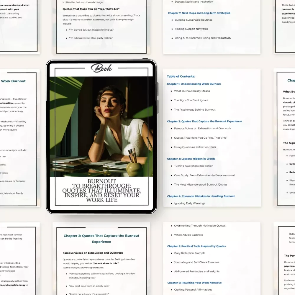 Burnout to Breakthrough: Quotes That Illuminate, Inspire, and Reset Your Work Life – Digital Download Guide to Overcome Exhaustion and Reclaim Balance