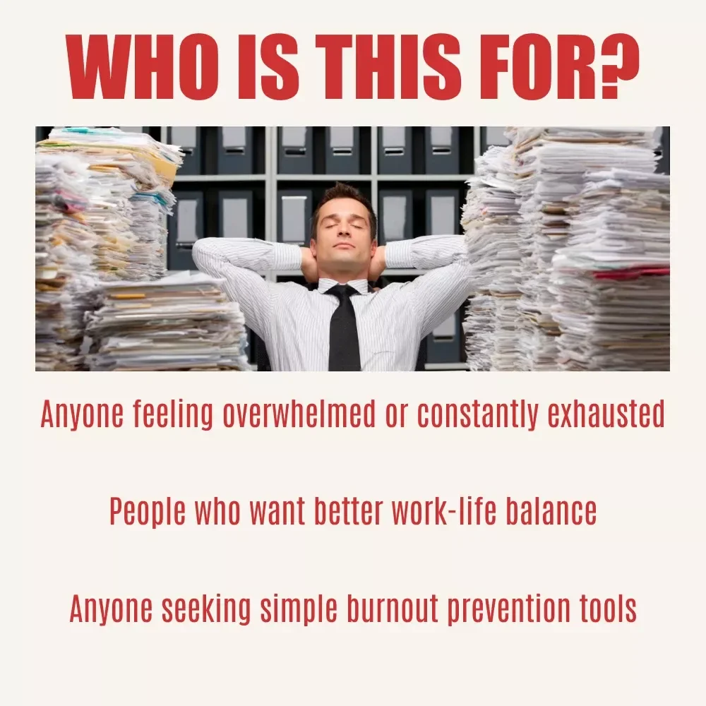 Burnout Rescue Checklist: Your Go-To Guide for Staying Energized and In Control | Digital Checklist for Recognizing the Signs and Symptoms of Burnout