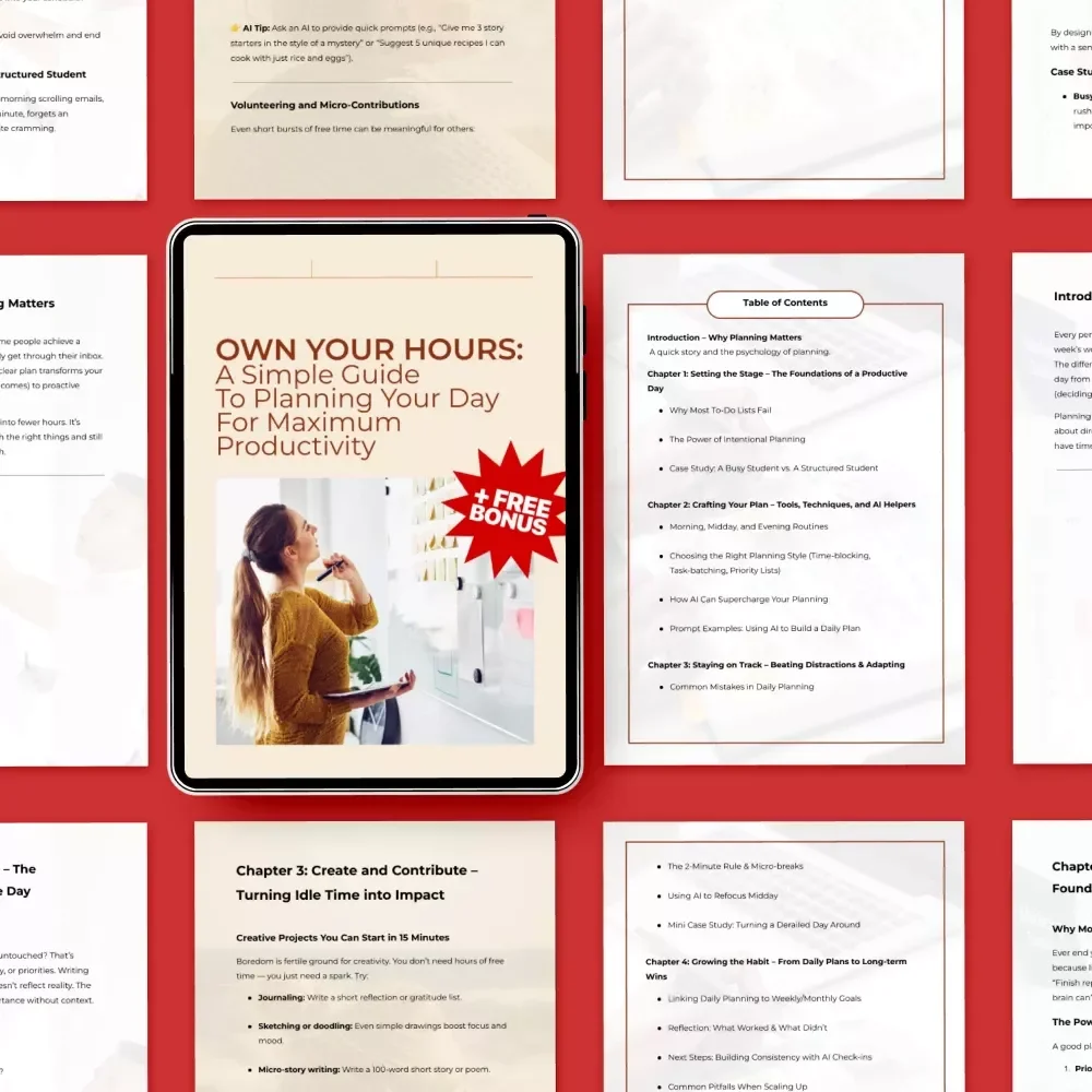 Own Your Hours: A Simple Guide to Planning Your Day for Maximum Productivity – Digital Download