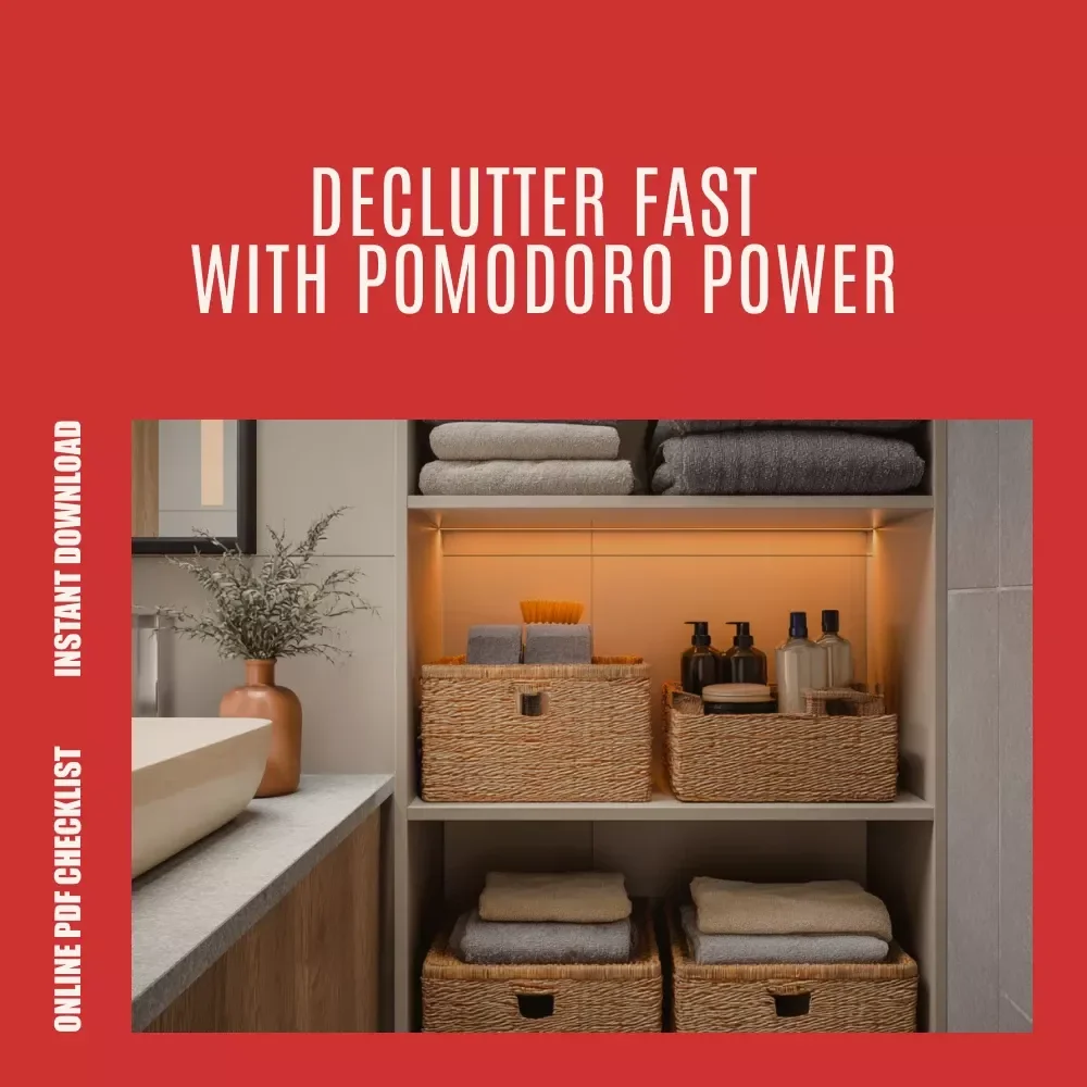 The Ultimate Pomodoro Declutter Checklist: Fast, Focused & Fun! How to Use Pomodoro to Declutter Fast