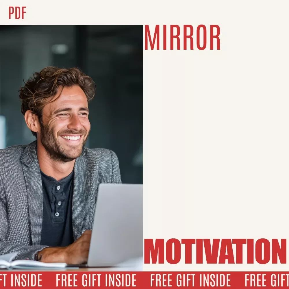 Mirror Motivation Checklist: Your Step-by-Step Productivity Boost | DIY Focus & Accountability Guide | how to use a mirror as a DIY body doubling trick
