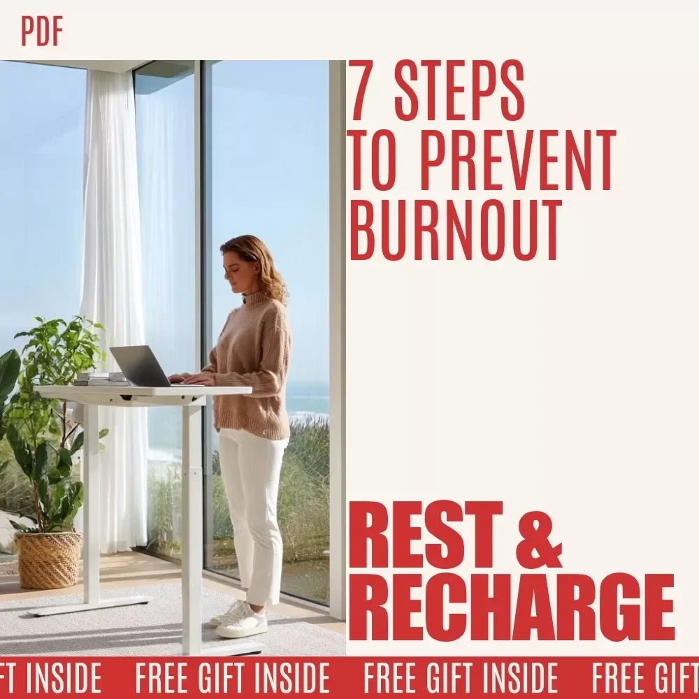 The Ultimate Rest & Recharge Checklist: 7 Steps to Beat Burnout Like a Pro | Digital Self-Care Checklist Based on 7 Types of Rest to Avoid Burnout