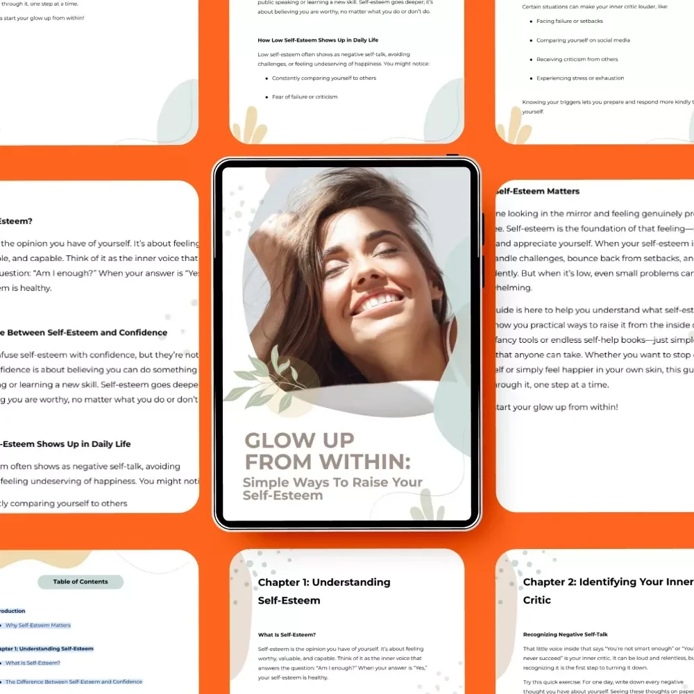Glow Up from Within: Simple Ways to Raise Your Self-Esteem | Self-Love & Mindset eBook