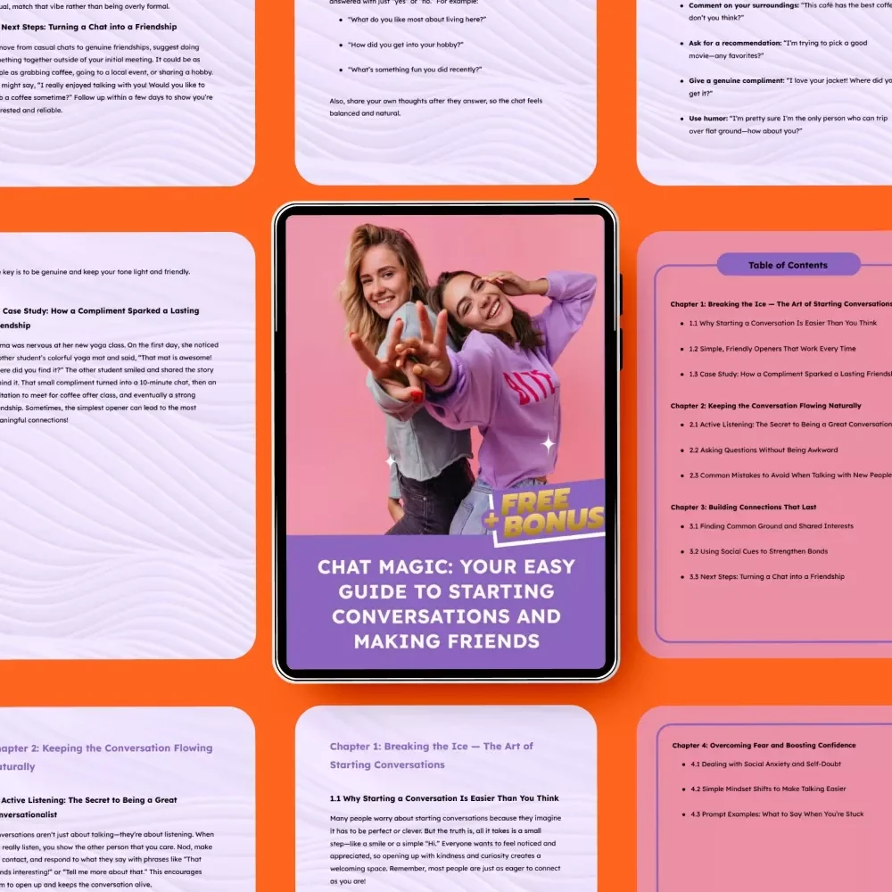 Chat Magic: Your Easy Guide to Starting Conversations and Making Friends – Digital Guide on How to start conversations and make friends easily