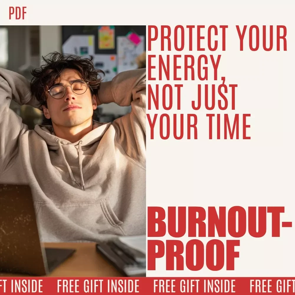 The Burnout-Proof Action Checklist | Avoiding Burnout at Work Digital Checklist for Professionals, Creatives & Remote Workers