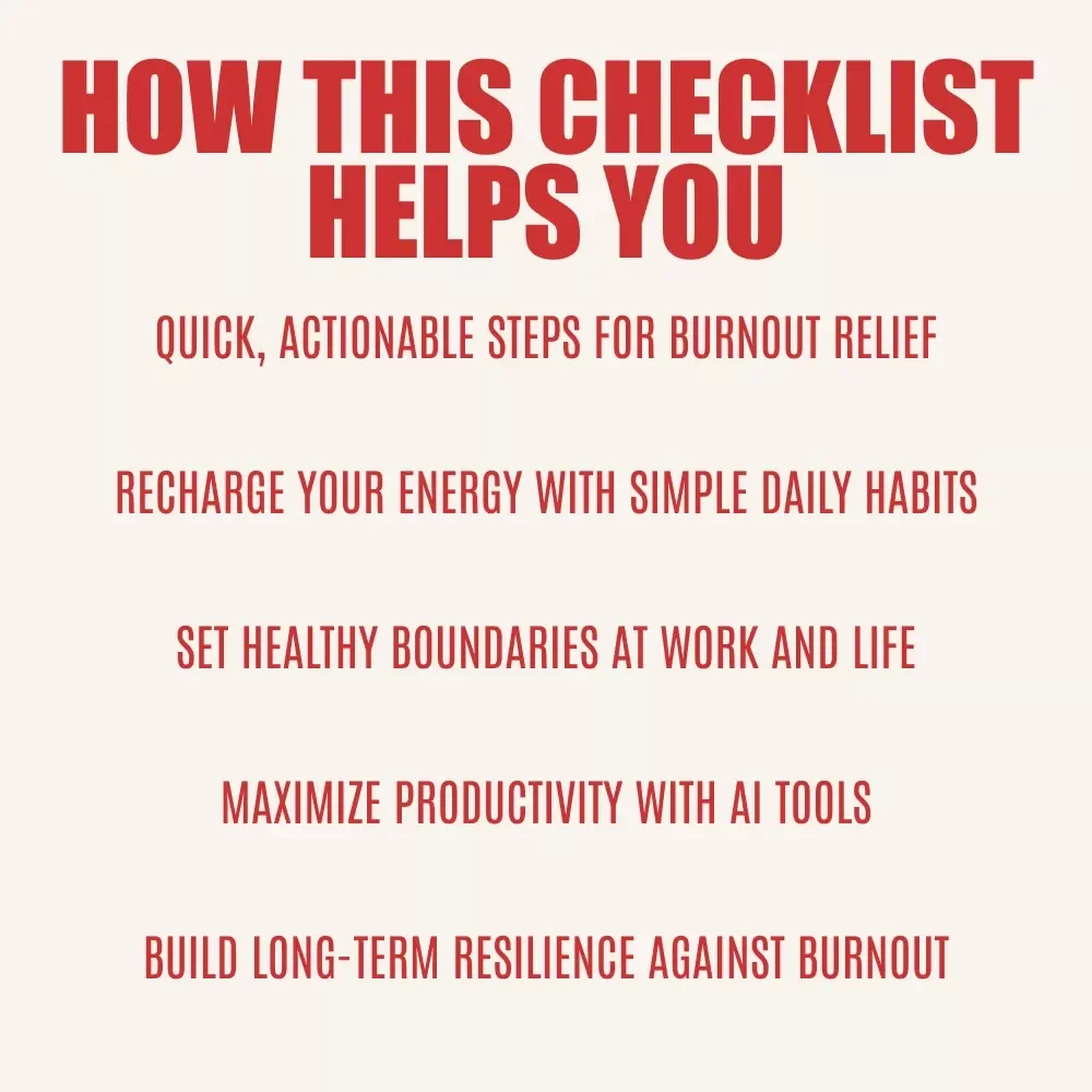 The Burnout Reset Playbook: Your Step-by-Step Checklist for Overcoming Stress and Restoring Balance