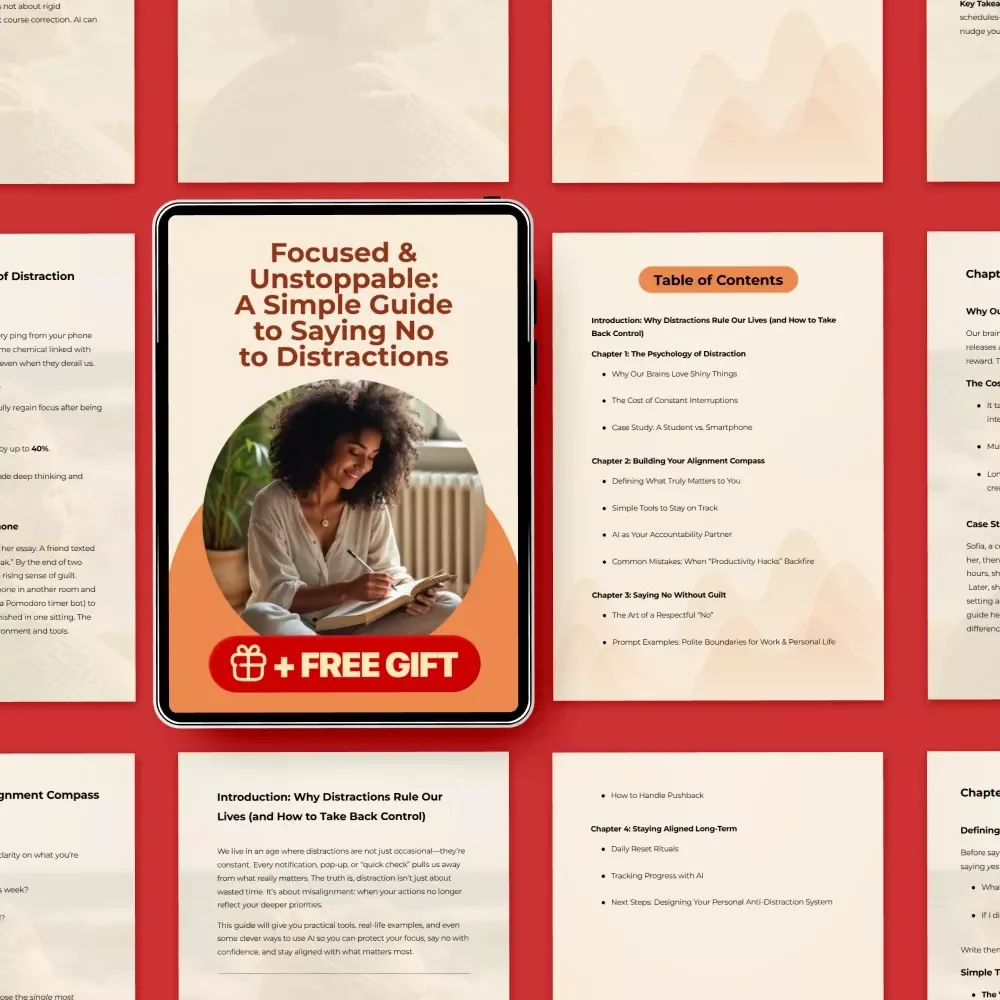 Focused & Unstoppable: A Simple Guide to Saying No to Distractions - eBook Download for Productivity and Focus
