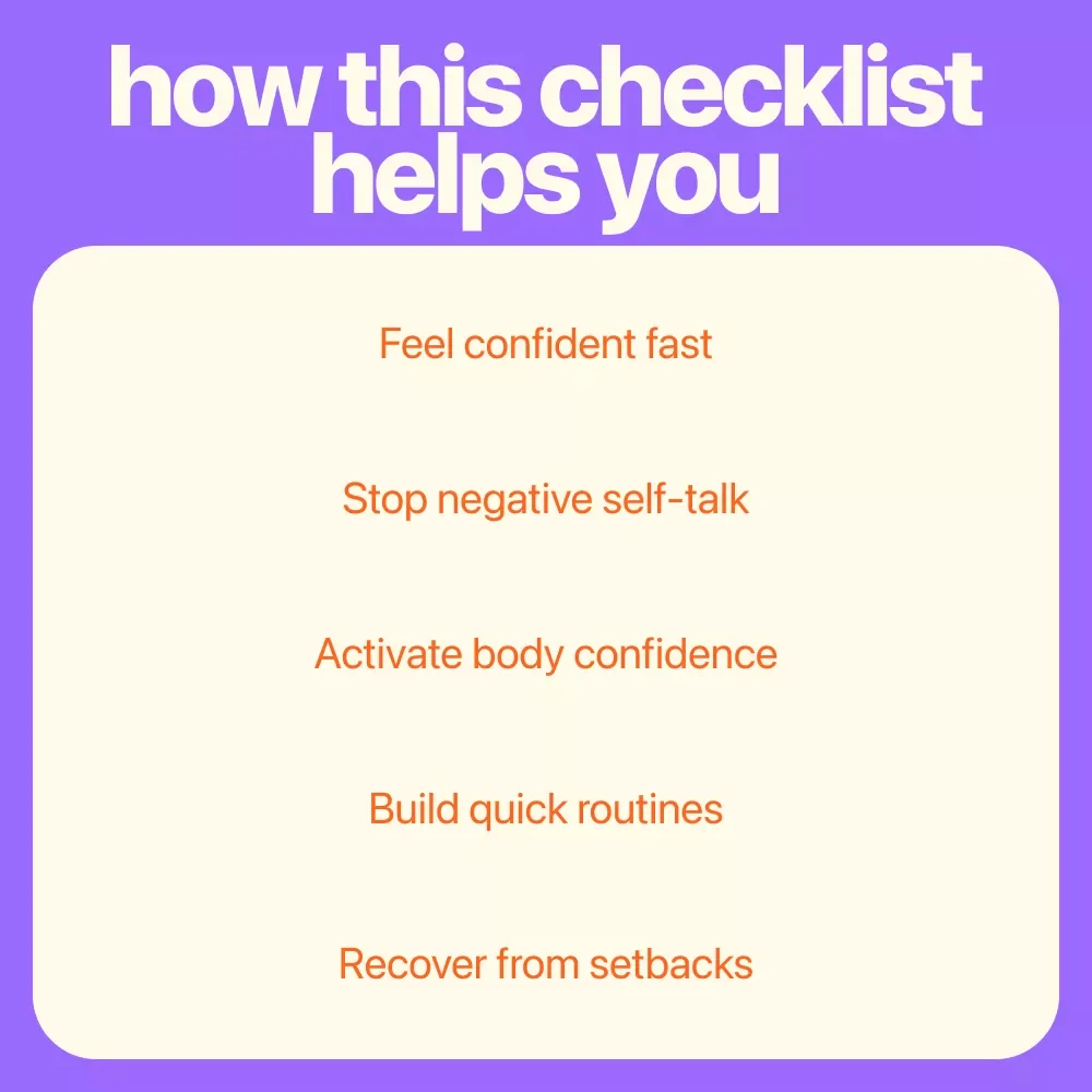 Instant Confidence Boost: Your Quick-Action Checklist for Feeling Powerful NOW – Digital Confidence Checklist for an instant confidence boost Anytime