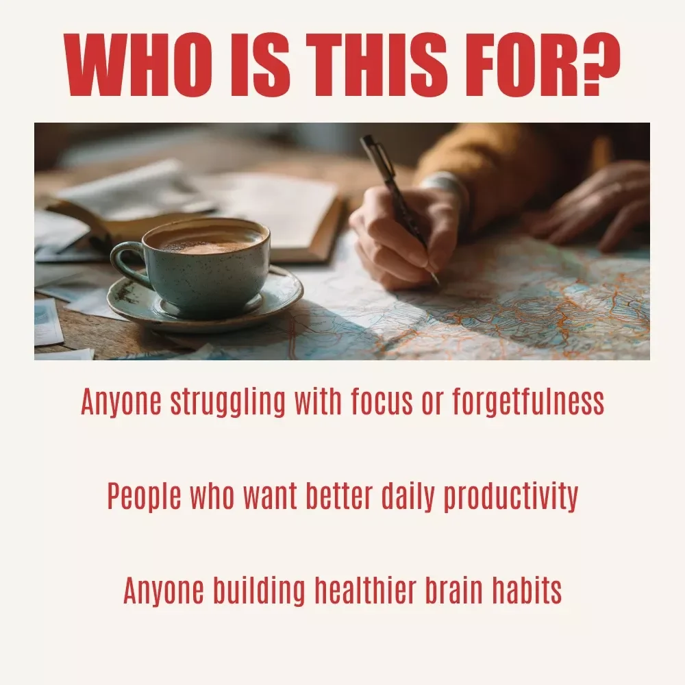 Sharp Mind Checklist: Boost Focus & Memory Daily | Digital Focus & Brain Health Checklist | How to Improve Focus and Memory Guide