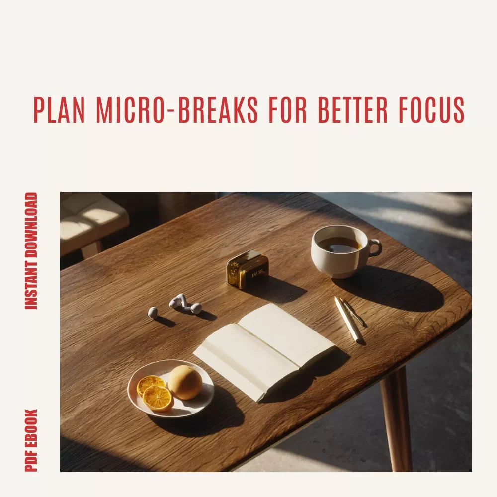 The Power of the Pause: How to Plan Micro-Breaks for Maximum Focus | Productivity eBook for Energy, Focus, and Smarter Workdays