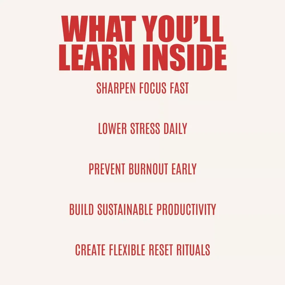 Clear Mind, Fresh Start: Meditation for a Productivity Reset | Digital eBook Guide for Focus, Stress Relief & Mental Clarity