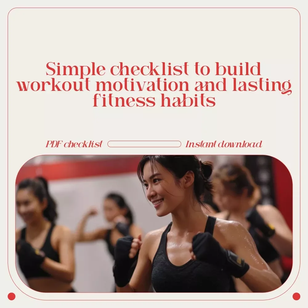 Get Moving Motivation Checklist: Your Simple Steps to Workout Success | Easy Fitness Starter Guide for Anyone Asking How Do I Get Motivated to Work Out
