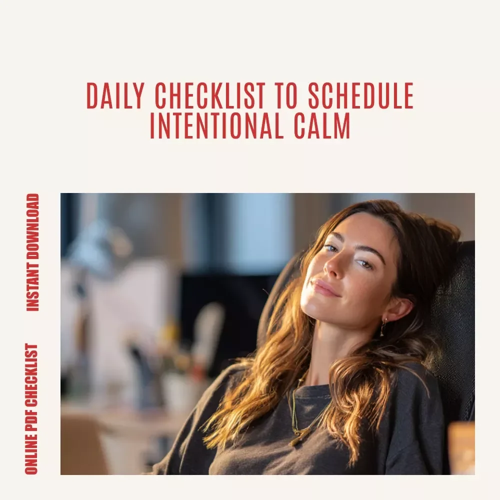 The “Do Nothing” Daily Blueprint – Simple Checklist to Schedule “Doing Nothing” Time | Daily Guide for Calm, Focus & Creative Reset