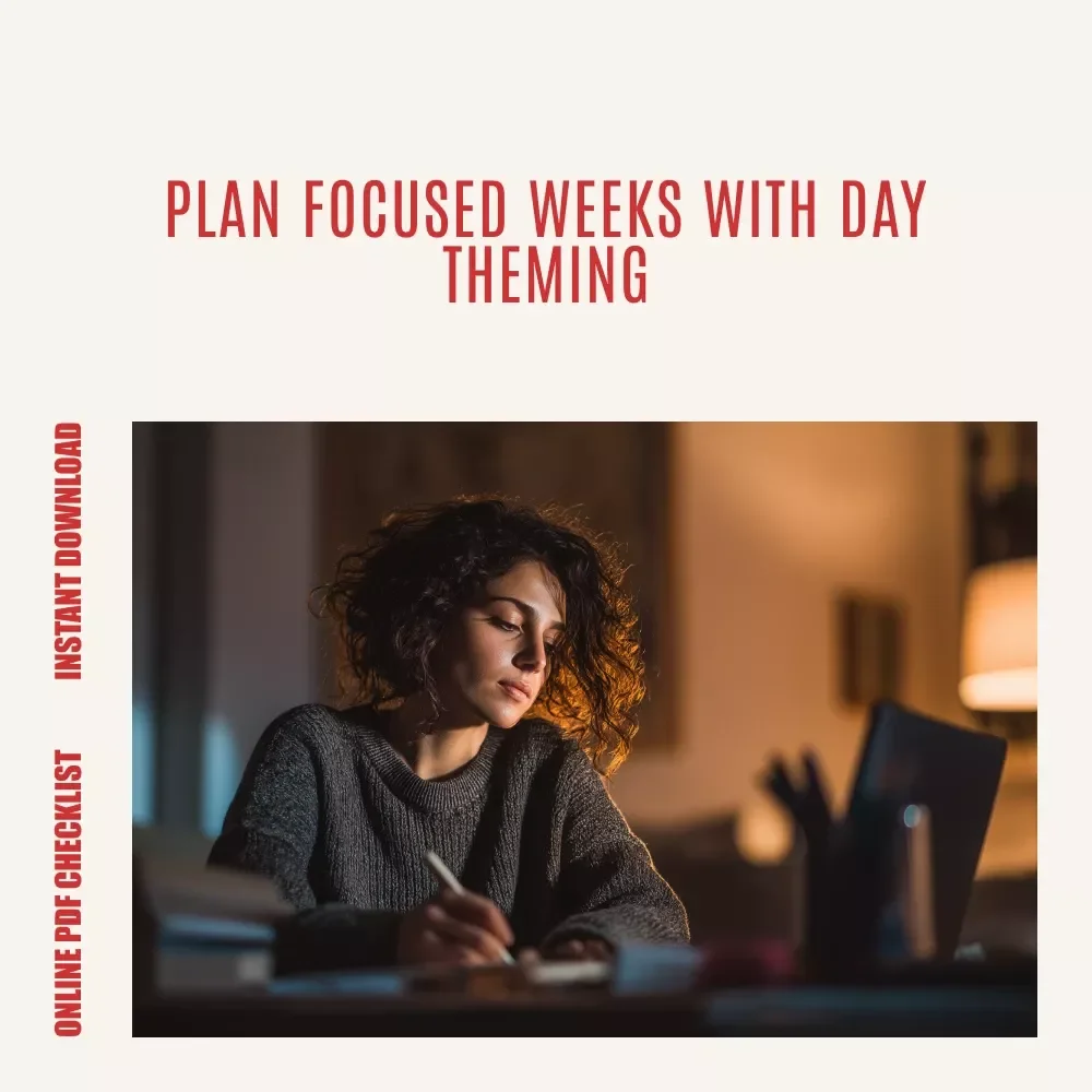 Checklist: Your Freelancer’s Day-Theming Success Kit | Day Theming for Freelancers Productivity Planner