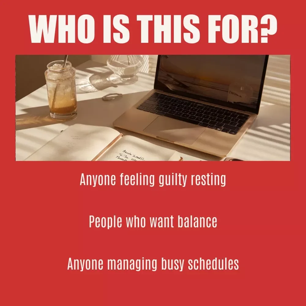 The Guilt-Free Rest Checklist | Digital Self-Care Checklist for Burnout Recovery, Mindset Shifts & How to Stop Feeling Guilty for Resting