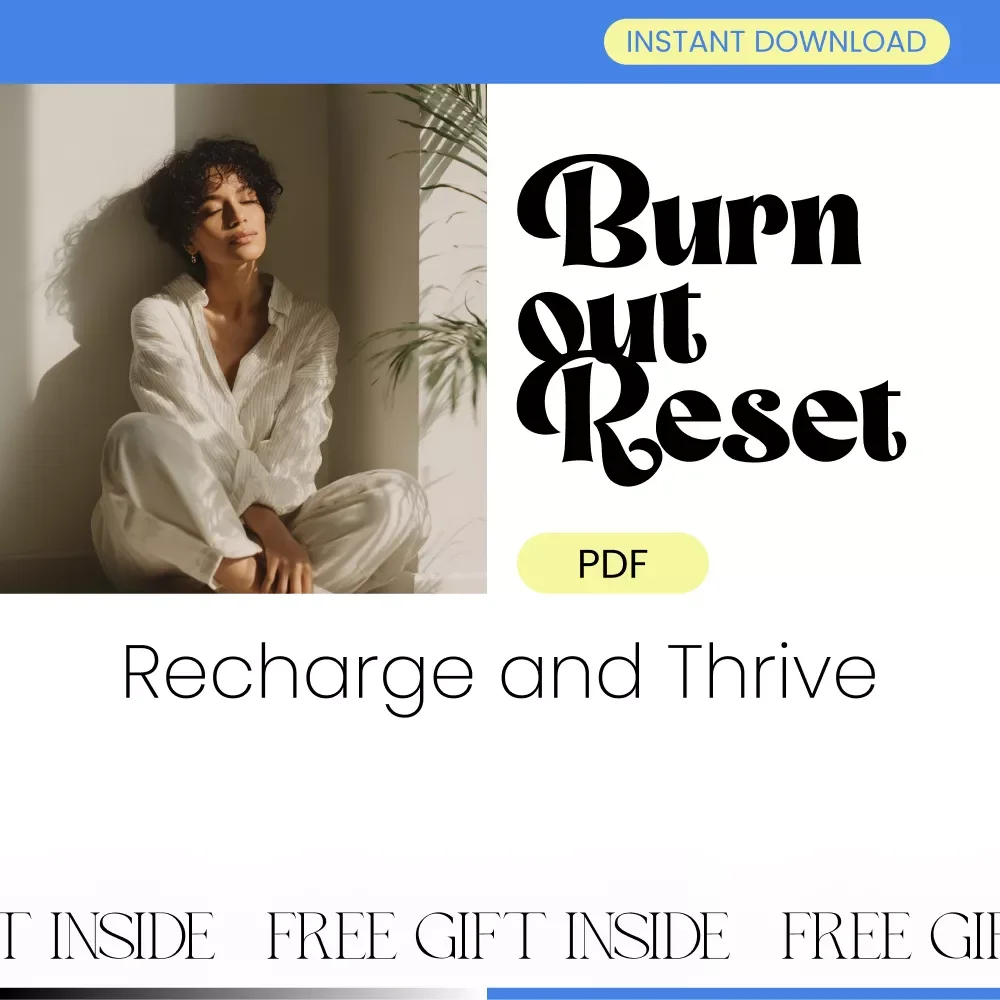 Burnout Reset: Your Quick-Action Checklist to Recharge and Thrive | Digital Checklist for Coping With Burnout Syndrome | Printable Self-Care & Recovery Tool